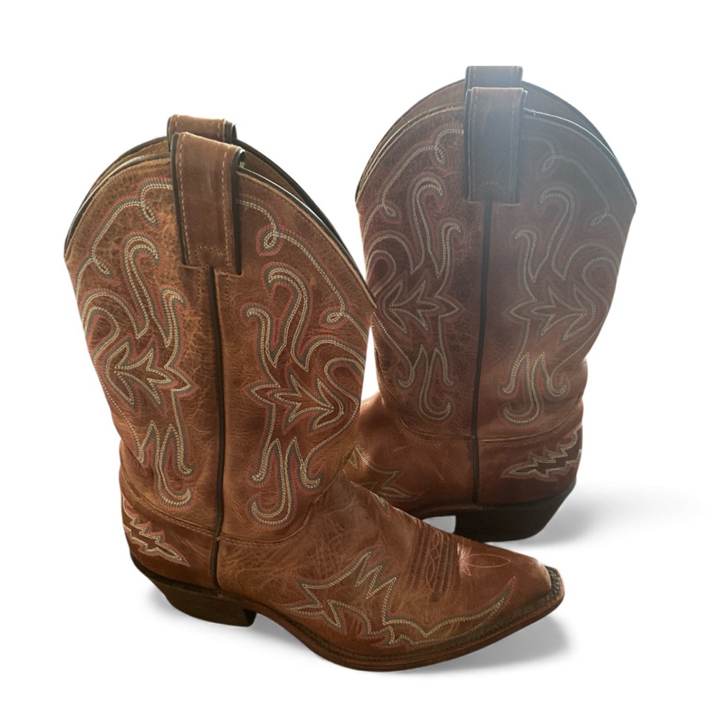 JUSTIN Ladies Bent Rail Western Boot Square Toe size 7B